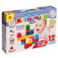 Р26001  Конструктор «Мягкие кирпичики мини», 12 деталей