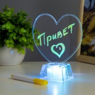 Р2462 Ночник 3D LED Сердце со стилусом