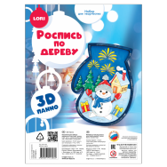 Р27060  Роспись по дереву.Панно 3D "Зимние чудеса"