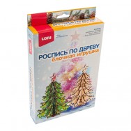 Р27059  Роспись по дереву.Ёлочная игрушка "Ёлочка"