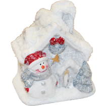 РН2331 Сувенир-подсвечник Снежный домик (керамика)