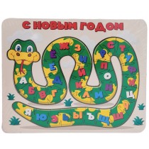 Р25047 Сортер-пазл в рамке Змейка